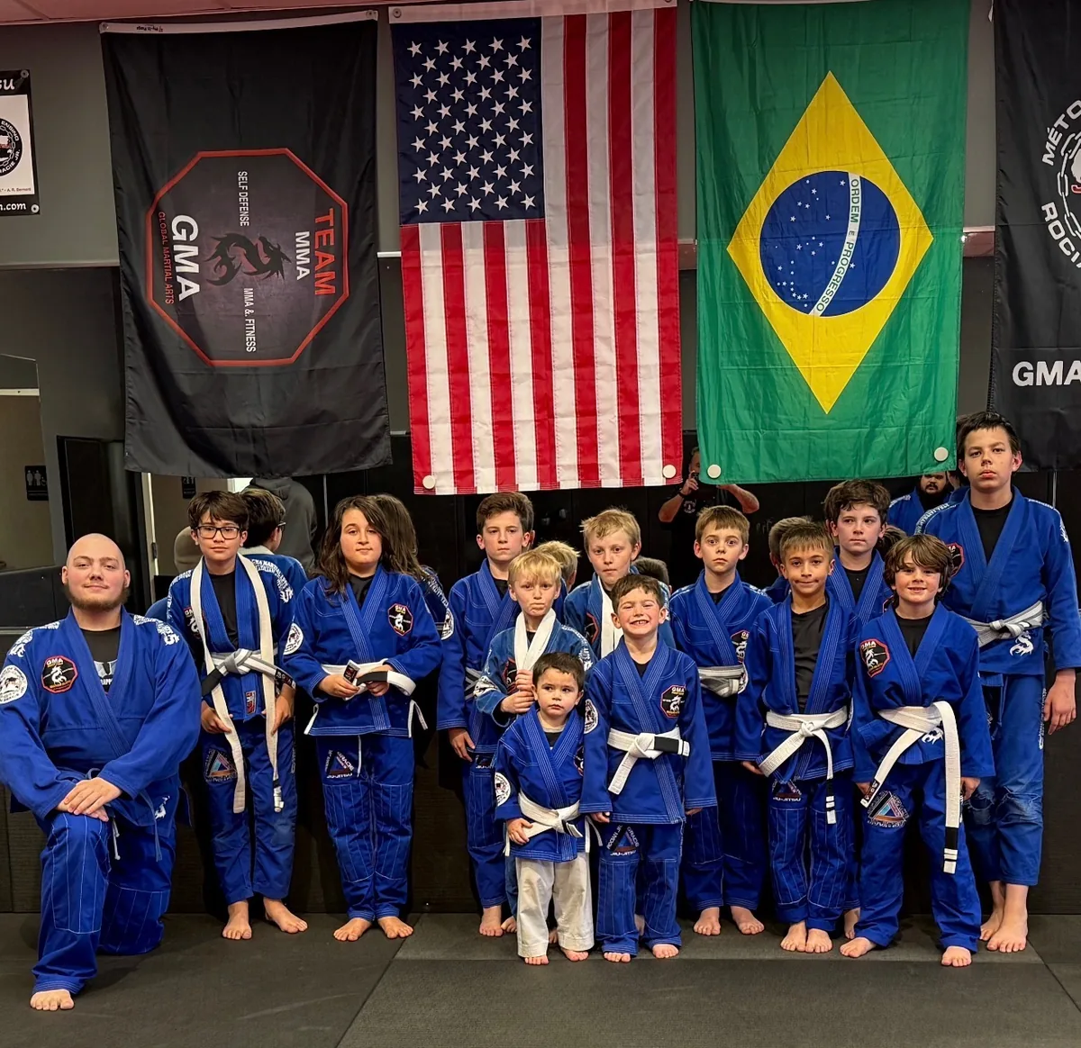 Children training together in martial arts at GMA's safe after school program in Gallatin TN