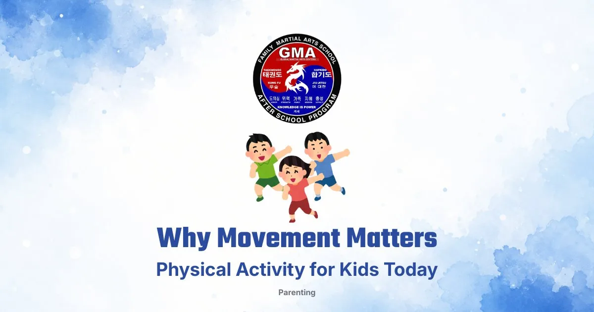 Physical activity for kids — children being active and moving together at GMA in Gallatin TN